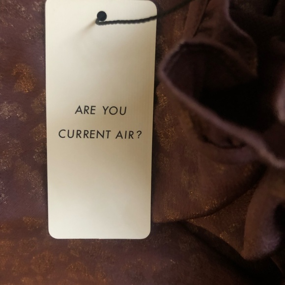 💥Super Sale💥 NWT Current Air Gold Print Pattern layered Dress Sz S - Picture 7 of 9